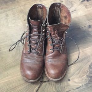 Red Wing Heritage Iron Ranger Mens 6-Inch Boot in Amber Harness (size 9.5)